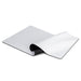 Desk Mat - A white desk mat featuring a smooth surface, curved edges, and a textured underside for stability.