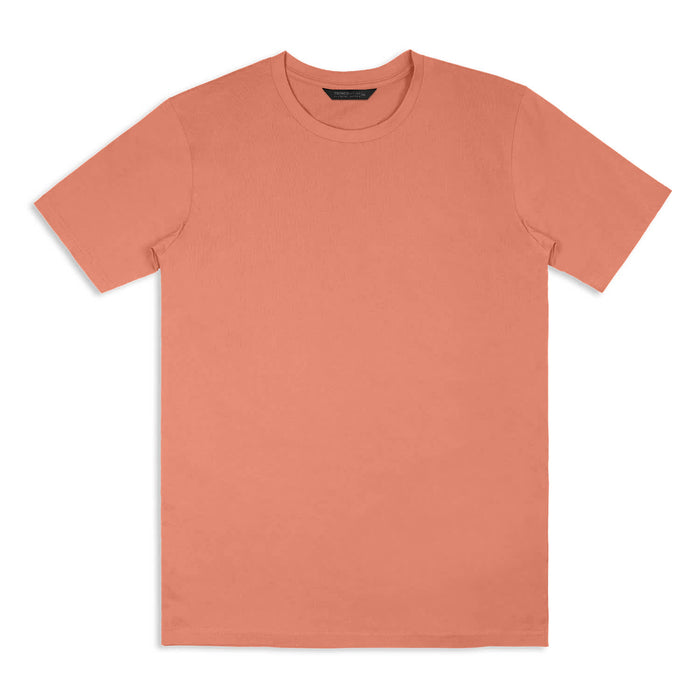 TRENDSWEAR Element Unisex T-Shirt - A unisex TRENDSWEAR Element T-shirt in a soft coral colour with a simple design and a logo.
