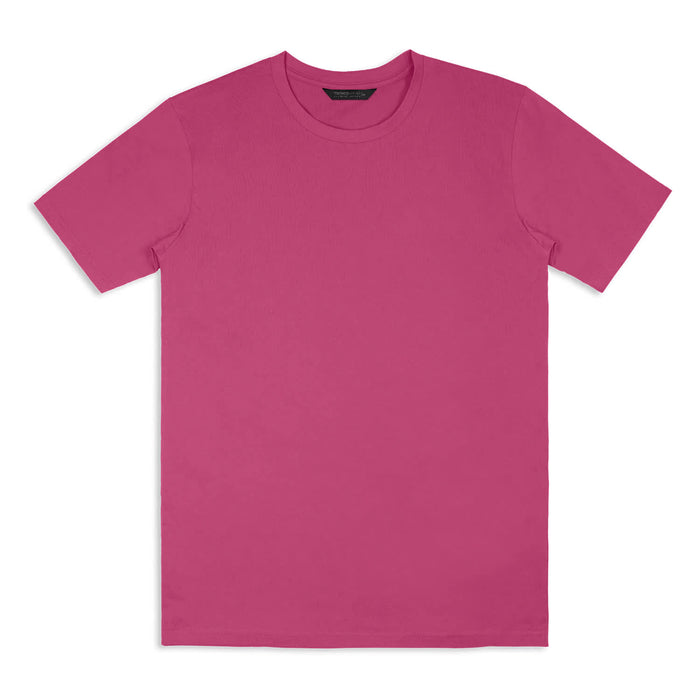 TRENDSWEAR Element Unisex T-Shirt - A unisex TRENDSWEAR Element t-shirt in vibrant magenta, featuring a plain design and a logo.