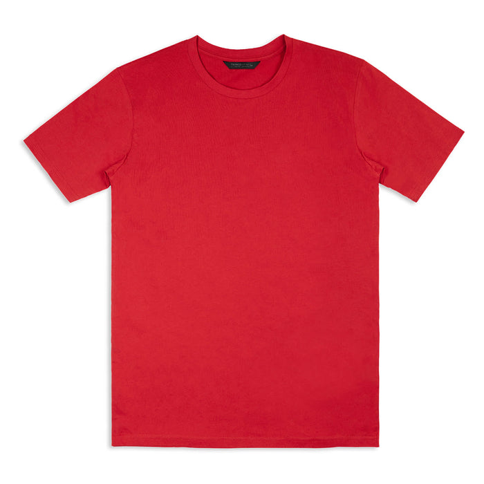 TRENDSWEAR Element Unisex T-Shirt - A red unisex T-shirt with a round neck and short sleeves, featuring a logo on the label.