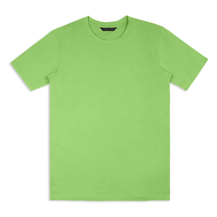 TRENDSWEAR Element Unisex T-Shirt - A lime green unisex TRENDSWEAR Element T-shirt with short sleeves and a simple design. It features a logo on the fabric.