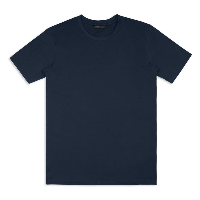 TRENDSWEAR Element Unisex T-Shirt - A navy unisex T-shirt with a round neckline and short sleeves, featuring a logo.