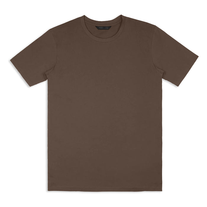 TRENDSWEAR Element Unisex T-Shirt - A unisex TRENDSWEAR Element T-shirt in muted brown, featuring a simple design and a logo on the label.