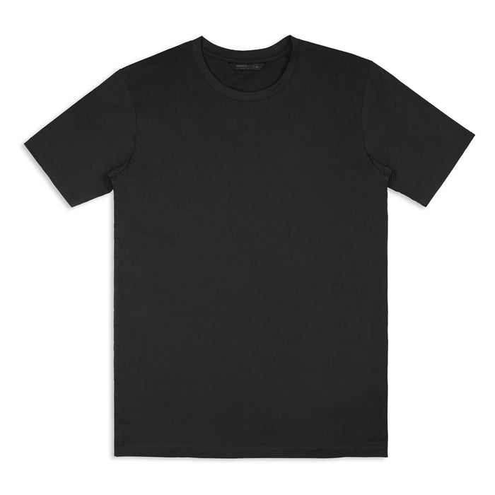 TRENDSWEAR Element Unisex T-Shirt - A black unisex TRENDSWEAR Element T-shirt with short sleeves and a round neckline. It features a logo.