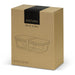 NATURA Iris Glass Lunch Box - A kraft cardboard box containing a glass lunch box. The lunch box features a clear design and comes with a strap.