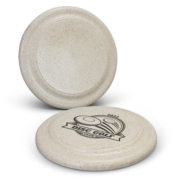Choice Flyer - Large - A large cream disc with a textured finish, featuring a disc golf logo and design.