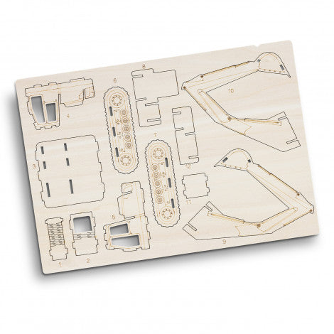 Excavator 3D Wooden Model Puzzle - Custom Promotional Product