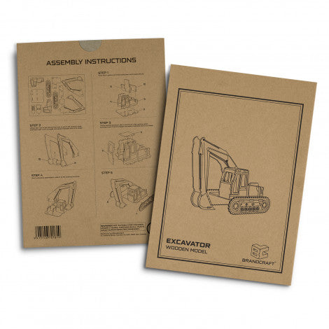 Excavator 3D Wooden Model Puzzle - Custom Promotional Product