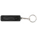 Aggia Recycled Plastic Phone Stand w/ Fidget Toy - A black recycled plastic phone stand with a fidget toy attached, featuring a keyring for easy carrying.