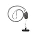 Anser Recycled Plastic Smartphone Lanyard w/ 27W 5-in-1 Built-in Cable - A black lanyard with a woven cord and a rectangular attachment for holding a smartphone or accessory.
