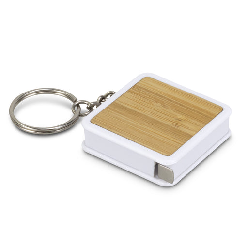 Bamboo Tape Measure Key Ring - Custom Promotional Product