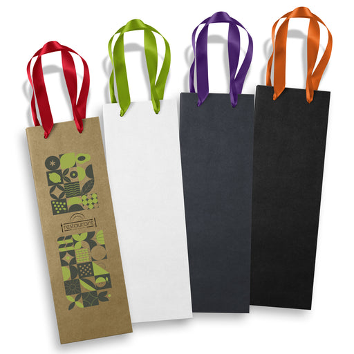 Champagne Ribbon Handle Paper Bag - Custom Promotional Product