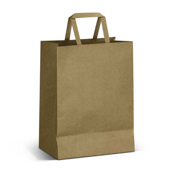 Large Flat Handle Paper Bag Portrait - Custom Promotional Product