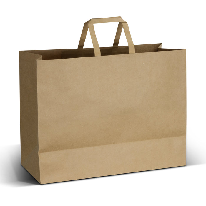 Extra Large Flat Handle Paper Bag Landscape - Custom Promotional Product
