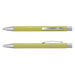 Lancer Fashion Pen - A metal pen in a vibrant green colour with silver accents and a clip. It features a sleek design.