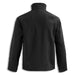 Swiss Peak Urban Softshell Jacket - A black softshell jacket with a high collar and a plain back, featuring a logo.