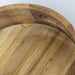 Keepsake Platter Tray - A wooden platter tray featuring a glass top, showcasing a warm, natural finish and a smooth surface.