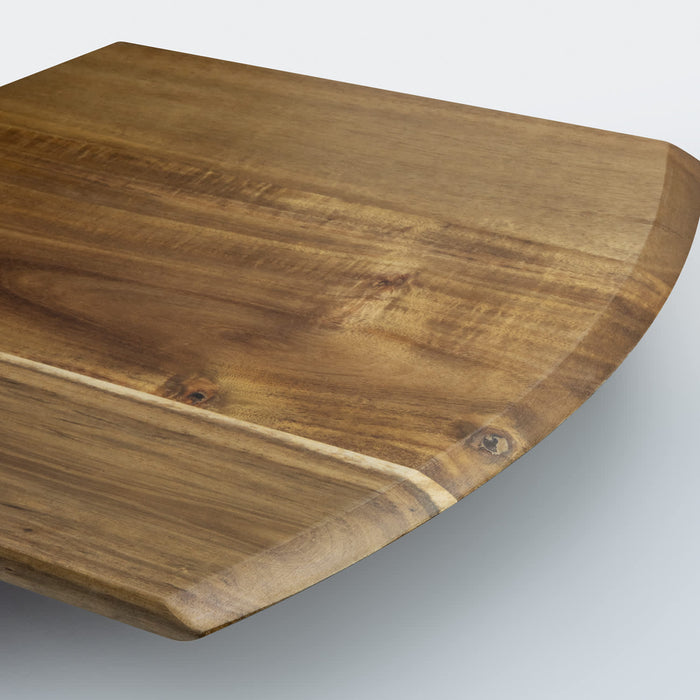 Keepsake Pizza Set - A wooden cheese board with a smooth surface and rounded edges in a natural brown tone, featuring a rustic finish.
