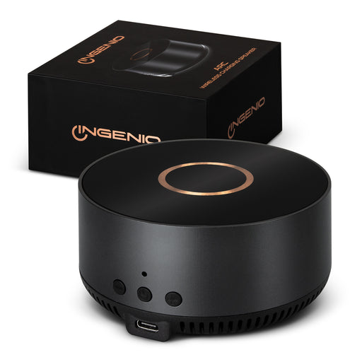 INGENIO Arc Wireless Charging Speaker - Custom Promotional Product