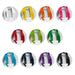 Wine Ribbon Handle Paper Bag - Full Colour - A collection of wine ribbon handle paper bags in various colours, each featuring colourful ribbon handles and a logo.