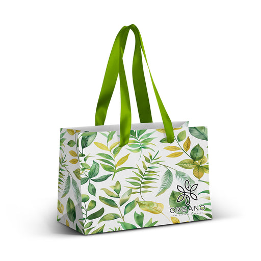 Small Ribbon Handle Paper Bag - Full Colour - Custom Promotional Product