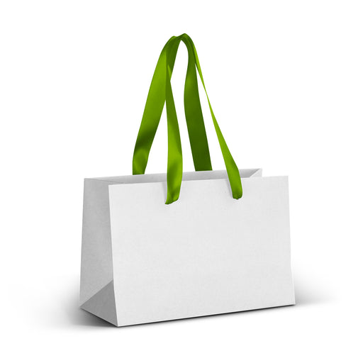 Small Ribbon Handle Paper Bag - Full Colour - Custom Promotional Product