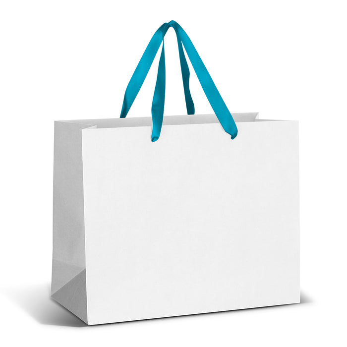 Large Ribbon Handle Paper Bag - Full Colour - Custom Promotional Product