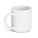 Arista Stackable Coffee Mug - A white stackable coffee mug with a rounded design and a handle, featuring a smooth finish.