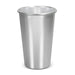 Burano Colour Changing Cup - A drink cup in metallic silver with a smooth finish and a branding logo. Suitable for various beverages.