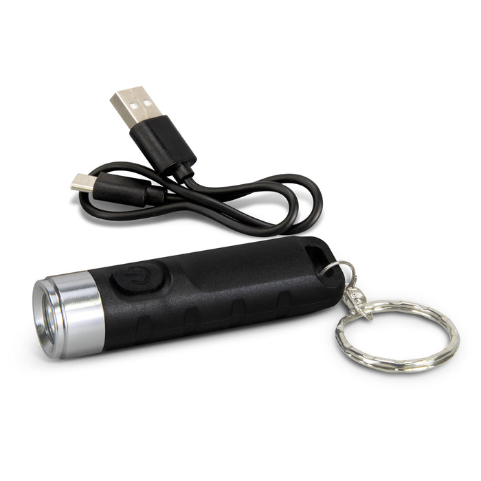 Rechargeable Torch Keyring - Custom Promotional Product