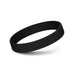 Kids Silicone Wrist Band - Embossed - A black silicone wristband with a debossed design, featuring a smooth, rounded shape.
