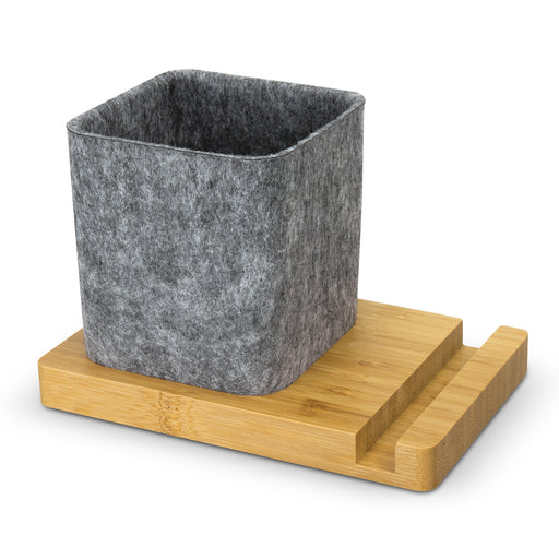 Bamboo Phone Stand Desk Caddy - Custom Promotional Product