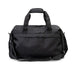 Oceana Recycled Duffle Bag - A black recycled duffle bag with dual handles and an adjustable shoulder strap. It features a logo.