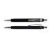 Centurion Soft-Touch Pen - A black soft-touch pen with chrome accents and a clip, featuring a sleek and modern design.