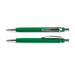 Centurion Soft-Touch Pen - A green soft-touch pen with silver accents and a clip, featuring a smooth design and a glossy finish.