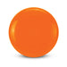 Aero Flyer - Small - An orange frisbee with a smooth surface and slight ridges around the edge, featuring a logo.