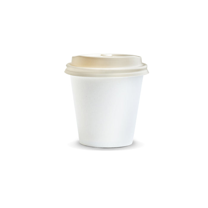 Compostable Paper Coffee Cup with Lid - 180ml - Custom Promotional Product