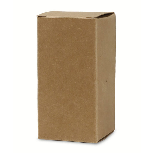 Tempus Bamboo Hourglass - A brown cardboard box with flaps, closed at the top, featuring a plain and simple design.