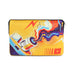 Full Colour Laptop Sleeve - Medium - A medium laptop sleeve featuring a vibrant yellow design with multicoloured abstract graphics and a logo.