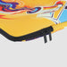 Full Colour Laptop Sleeve - Medium - A yellow laptop sleeve featuring vibrant, abstract patterns and a black zipper. It has a decorative design with multiple colours.