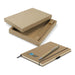 Kraft Notebook and Pen Gift Set - A Kraft notebook with a matching pen inside a kraft box. The notebook features a logo on the cover.