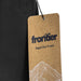 Frontier Rapid Dry Towel - A black rapid dry towel with a tag featuring a logo and mountain design.