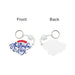 Full Colour Custom EVA Floating Keychain - A white floating keychain featuring a colourful "Happy Australia Day" design on one side and a plain back.