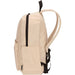 Byron 14" GRS Recycled City Laptop Backpack 16L - A beige laptop backpack with a zip closure and side pockets, featuring adjustable straps and a logo.