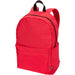 Byron 14" GRS Recycled City Laptop Backpack 16L - A red laptop backpack with a front pocket and black straps. It has a simple design and branding visible.