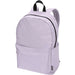 Byron 14" GRS Recycled City Laptop Backpack 16L - A lilac laptop backpack with a front pocket and black zipper, featuring two shoulder straps and a logo.