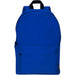 Byron 14" GRS Recycled City Laptop Backpack 16L - A blue laptop backpack with a front pocket and a logo, featuring adjustable shoulder straps and a top handle.