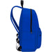 Byron 14" GRS Recycled City Laptop Backpack 16L - A blue laptop backpack with adjustable straps and zippered compartments, featuring a side pocket and branding.