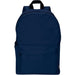 Byron 14" GRS Recycled City Laptop Backpack 16L - A navy blue laptop backpack with a front pocket and a logo, featuring adjustable shoulder straps.