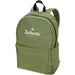 Byron 14" GRS Recycled City Laptop Backpack 16L - A green laptop backpack with padded straps and a front pocket, featuring a logo on the front.